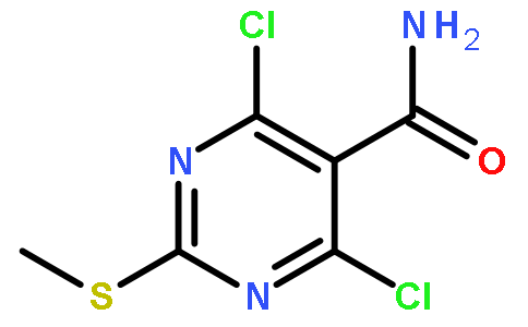 4,6-二氯-2-(甲基硫代)嘧啶-5-羧酰胺