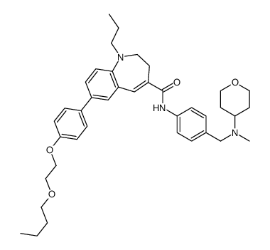 7-[4-(2-butoxyethoxy)phenyl]-N-[4-[[methyl(oxan-4-yl)amino]methyl]phenyl]-1-propyl-2,3-dihydro-1-benzazepine-4-carboxamide