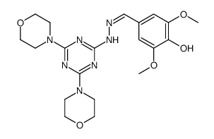 4-[(E)-{[4,6-Di(4-morpholinyl)-1,3,5-triazin-2-yl]hydrazono}methy l]-2,6-dimethoxyphenol