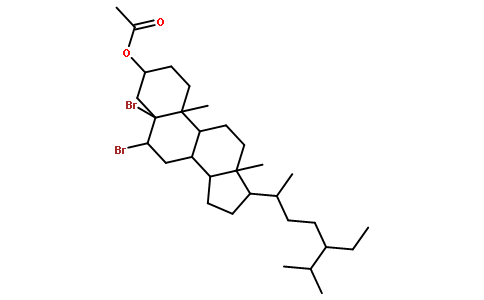 5alpha,6beta-二溴豆甾烷-3beta-基3-乙酸酯