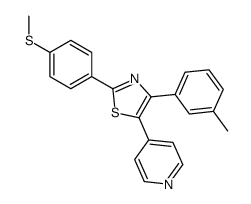 4-(3-methylphenyl)-2-(4-methylsulfanylphenyl)-5-pyridin-4-yl-1,3-thiazole