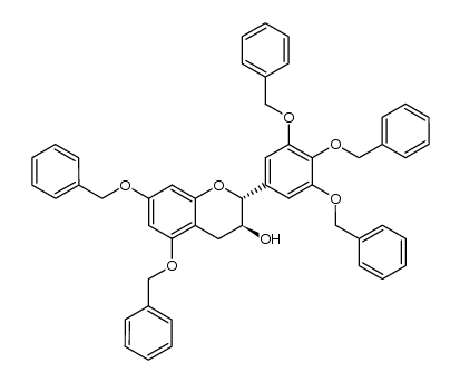 (-)-(2R,3S)-trans-5,7-bis(benzyloxy)-2-[3,4,5-tris(benzyloxy)phenyl]chroman-3-ol