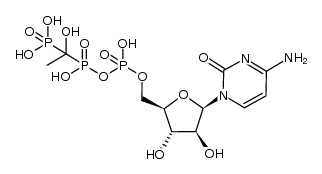 (1-((((((2R,3S,4S,5R)-5-(4-amino-2-oxopyrimidin-1(2H)-yl)-3,4-dihydroxytetrahydrofuran-2-yl)methoxy)(hydroxy)phosphoryl)oxy)(hydroxy)phosphoryl)-1-hydroxyethyl)phosphonic acid