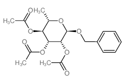 benzyl 2,3,4-tri-O-acetyl-6-deoxy-α-L-mannopyranoside (en).α.-L-Mannopyranoside, phenylmethyl 6-deoxy-, triacetate (en)