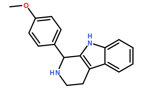9H-吡啶并(3,4-6)吲哚,1,2,3,4-四氢-1-(对-甲氧苯基)-,盐酸盐