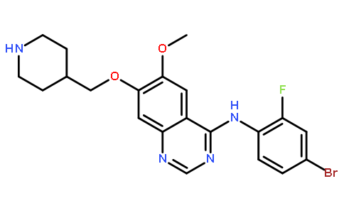 N-(4-溴-2-氟苯基)-6-甲氧基-7-(哌啶-4-基甲氧基)喹唑啉-4-胺
