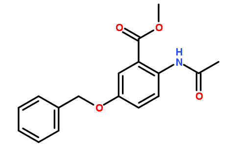 2-(乙酰氨基)-5-(苯基甲氧基)-苯甲酸甲酯