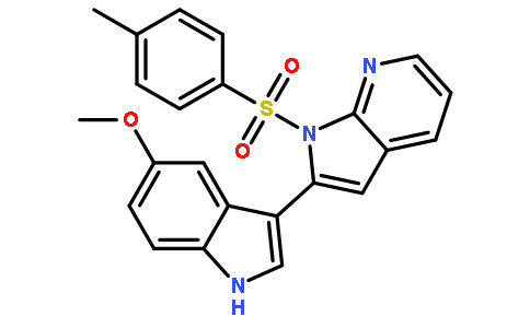 2-(5-甲氧基-1H-吲哚-3-基)-1-甲苯磺酰-1H-吡咯并[2,3-b]吡啶