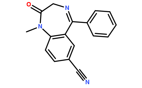 1-甲基-2-氧代-5-苯基-3H-1,4-苯并二氮杂卓-7-甲腈