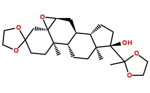 (5alpha,6alpha)-环氧-17alpha-羟基-孕甾烷-3,20-二酮-3,20-二(乙烯缩酮)
