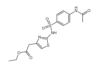 {2-[(N-acetyl-sulfanilyl)-amino]-thiazol-4-yl}-acetic acid ethyl ester