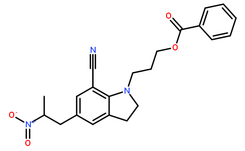 1-[3-(苯甲酰氧基)丙基]-2,3-二氢-5-(2-硝基丙基)-1H-吲哚-7-甲腈