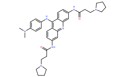 N-[9-[4-(dimethylamino)anilino]-6-(3-pyrrolidin-1-ylpropanoylamino)acridin-3-yl]-3-pyrrolidin-1-ylpropanamide