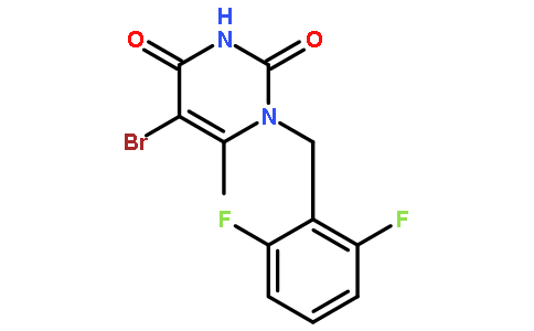 5-溴-1-(2,6-二氟苄基)-6-甲基-2,4(1H,3H)-嘧啶二酮