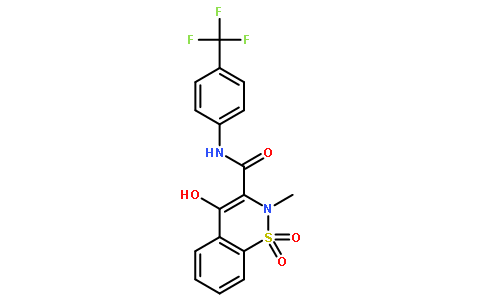 4-Hydroxy-2-methyl-N-[4-(trifluoromethyl)phenyl]-2H-1,2-benzothia zine-3-carboxamide 1,1-dioxide