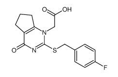 2-[2-[(4-fluorophenyl)methylsulfanyl]-4-oxo-6,7-dihydro-5H-cyclopenta[d]pyrimidin-1-yl]acetic acid