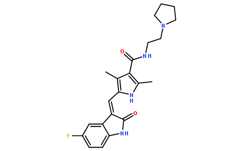Z)-5-(5-氟-2-氧代-2,3-二氢-1H-吲哚-3-亚基甲基)-2,4-二甲基-N-[2-(1-吡咯烷基)乙基]-1H-吡咯-3-甲酰胺