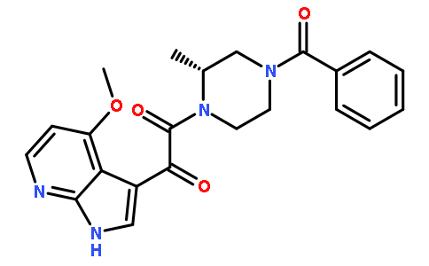 BMS 378806; 1-[(2R)-4-苯甲酰基-2-甲基-1-哌嗪基]-2-(4-甲氧基-1H-吡咯并[2,3-b]吡啶-3-基)-1,2-乙二酮