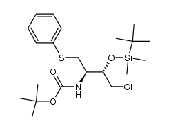 (3S)-t-butyldimethylsilyloxy-(2R)-(t-butyloxycarbonyl)amino-4-chloro-1-phenylthiobutane