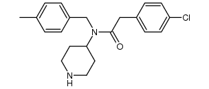 N-((4-methylphenyl)methyl)-N-(1-piperidin-4-yl)-4-chlorophenylacetamide