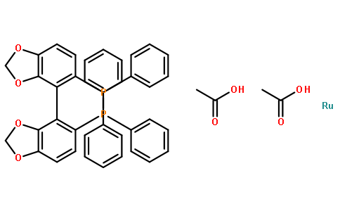 二乙酸根[(S)-(-)-5,5''-二(二苯基膦基)-4,4''-联-1,3-苯并二噁唑]钌(II)