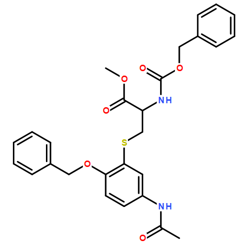 N-苄氧羰基-5-(3-乙酰氨基-6-苄基氧基苯基)半胱氨酸甲酯