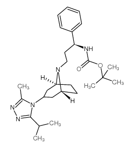 N-叔丁氧羰基-(1S)-3-[3-(3-异丙基-5-甲基-4H-1,2,4-三唑-4-基)-外-8-氮杂双环[3.2.1]辛-8-基]-1-苯基-1-丙胺