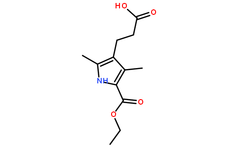 4-(2-羧基-乙基)-3,5-二甲基-1H-吡咯-2-羧酸乙酯