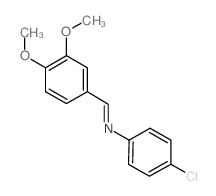 4-chloro-N-((1E)-(3,4-dimethoxyphenyl)methylidene)aniline (en)Benzenamine, 4-chloro-N-[(3,4-dimethoxyphenyl)methylene]- (en)