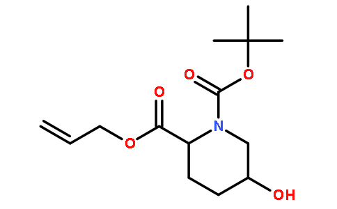顺式-5-羟基-1,2-哌啶二羧酸 1-叔丁基 2-烯丙基酯