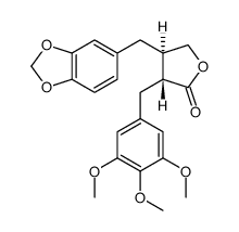 (-)-反式-3-(3,4-亚甲基二氧基苄基)-2-(3,4,5-三甲氧基苄基)丁内酯