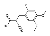3-(2-bromo-4,5-dimethoxyphenyl)-2-cyanopropionic acid