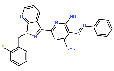 4,6-Pyrimidinediamine, 2-[1-[(2-fluorophenyl)methyl]-1H-pyrazolo[3,4-b]pyridin-3-yl]-5-(phenylazo)-