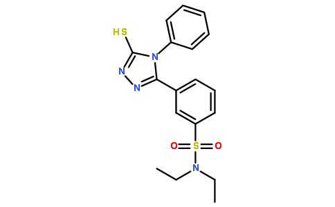 N,N-二乙基-3-(5-巯基-4-苯基-4H-[1,2,4]三氮唑-3-基)-苯磺酰胺