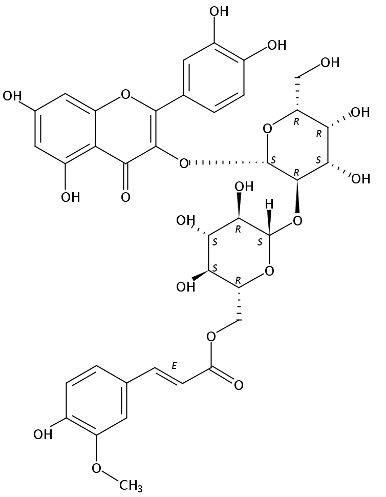 槲皮素 3-o-[2-o-(6-o-e-阿魏酰基)-beta-d-吡喃葡萄糖基]-beta-d