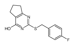 2-[(4-Fluorobenzyl)sulfanyl]-1,5,6,7-tetrahydro-4H-cyclopenta[d]p yrimidin-4-one