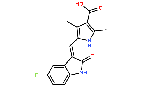 5-((5-氟-2-氧代吲哚啉-3-亚基)甲基)-2,4-二甲基-1H-吡咯-3-羧酸