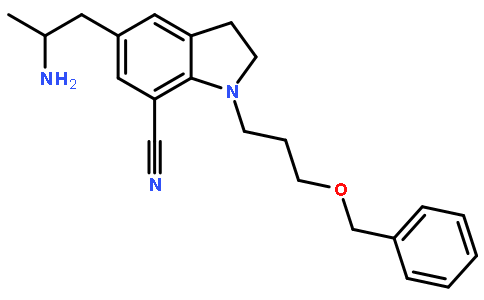 5-[(2R)-2-Aminopropyl]-2,3-dihydro-1-[3-(phenylmethoxy)propyl]-1H-indole-7-carbonitrile对照品(标准品) | 459868-73-6