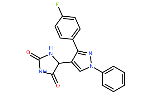 5-(3-(4-氟苯基)-1-苯基-1H-吡唑-4-基)咪唑烷-2,4-二酮
