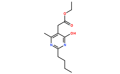 2-丁基-5-乙氧羰甲基-4-羟基-6-甲基嘧啶
