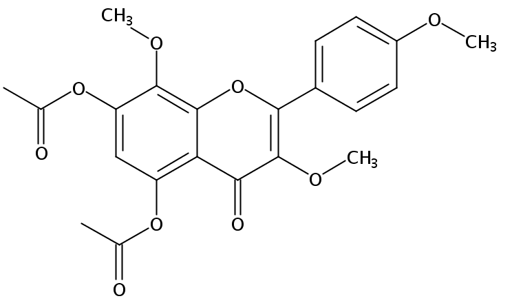 5，7-二乙酰氧基-3，4’，8-三甲氧基黄酮  标准品|对照品