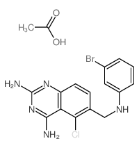 acetic acid,6-[(3-bromoanilino)methyl]-5-chloroquinazoline-2,4-diamine