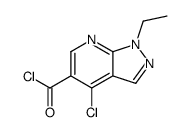 4-chloro-1-ethylpyrazolo[3,4-b]pyridine-5-carbonyl chloride