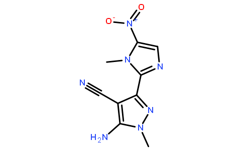 5-amino-1-methyl-3-(1-methyl-5-nitro-2-imidazolyl)pyrazole-4-carbonitrile