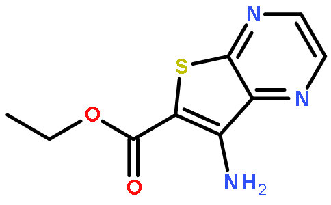 7-氨基噻吩并[2，3-b]吡嗪-6-羧酸乙酯