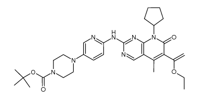 tert-butyl 4-(6-(8-cyclopentyl-6-(1-ethoxyvinyl)-7,8-dihydro-5-methyl-7-oxopyrido[2,3-d]pyrimidin-2-ylamino)pyridin-3-yl)piperazine-1-carboxylate