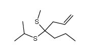 4-isopropylsulfanyl-4-methylsulfanyl-hept-1-ene