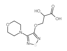 2-hydroxy-3-[(4-morpholin-4-yl-1,2,5-thiadiazol-3-yl)oxy]propanoic acid