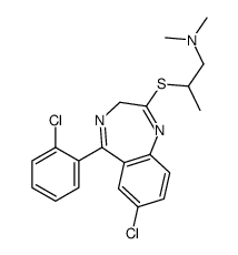 1-Propanamine, 2-7-chloro-5-(2-chlorophenyl)-3H-1,4-benzodiazepin-2-ylthio-N,N-dimethyl-