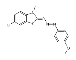 6-chloro-2-((E)-(4-methoxyphenyl)triaz-2-en-1-ylidene)-3-methyl-2,3-dihydrobenzo[d]thiazole